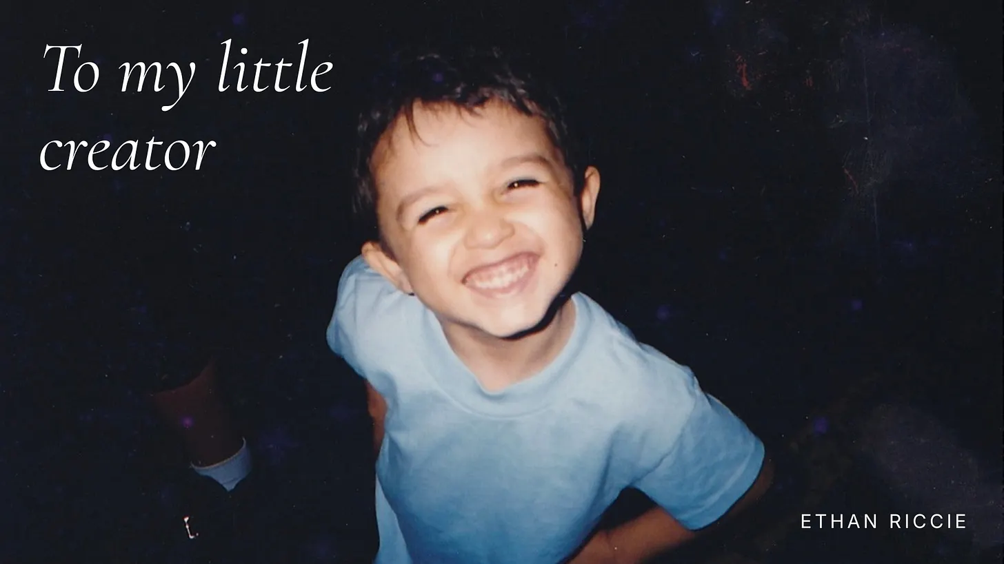 A letter to my little creator